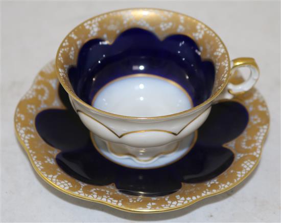 A collection of twenty eight Continental porcelain tea and coffee cups and saucers and four other cups, late 18th - early 20th century,